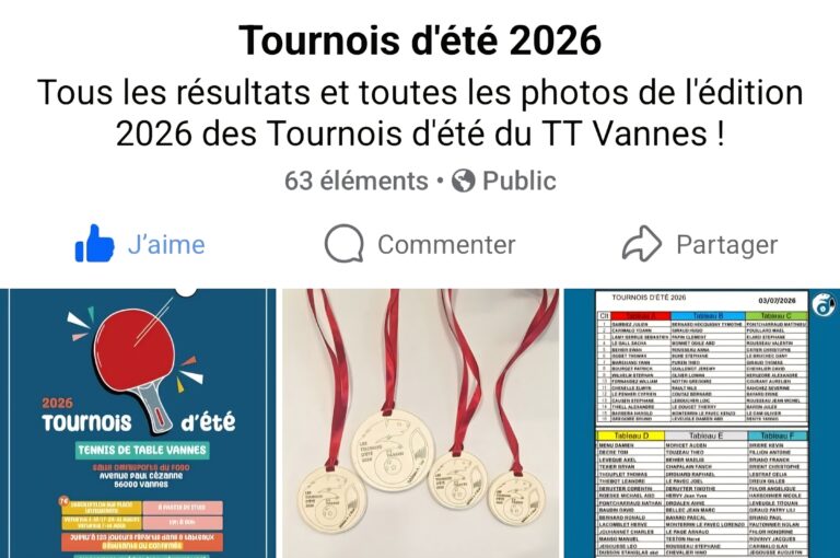 Résultats et photos des Tournois d&rsquo;été 2026
